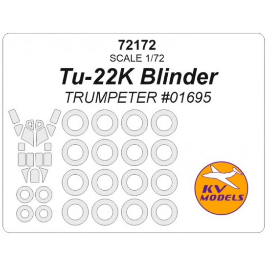 1/72 Tu-22K Blinder Paint Masks for Trumpeter kit #01695