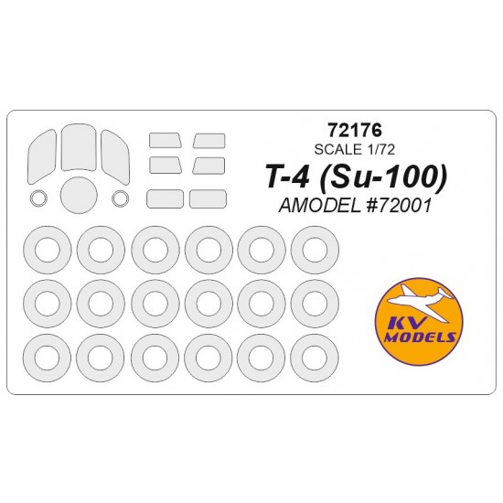 1/72 Sukhoi T-4 (Su-100) Paint Masking for A-MODEL #72001