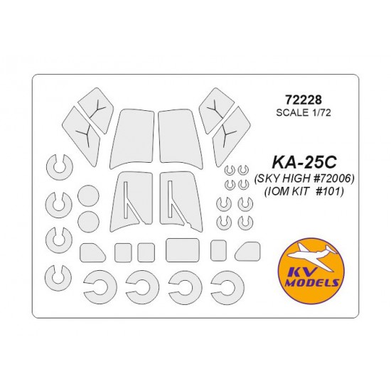 1/72 Ka-25C Masking for Sky High #72006, IOM kit #101