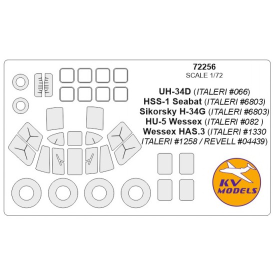 1/72 UH-34D/HSS-1 Seabat/Sikorsky H-34G/HU-5 Wessex/Wessex HAS.3 Masking