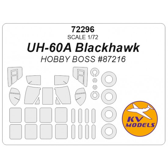 1/72 UH-60A Blackhawk Masking for HobbyBoss #87216