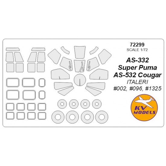 1/72 AS-332 Super Puma/AS-532 Cougar Masking for Italeri #002, #096, #1325