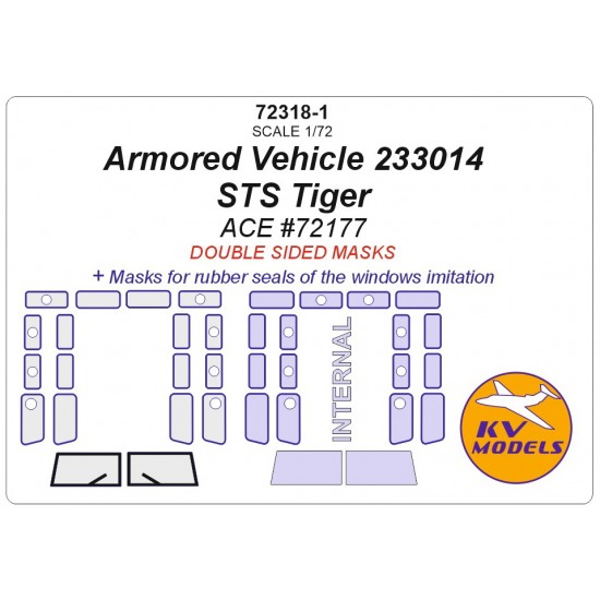 1/72 Armored Vehicle 233014 STS Tiger Double-sided Masking for ACE #72177