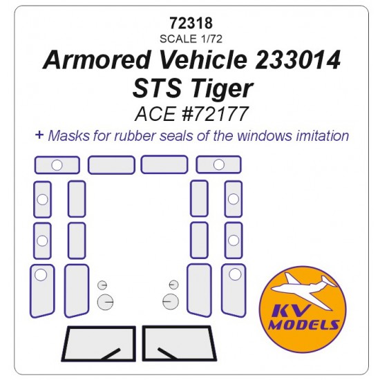 1/72 Armored Vehicle 233014 STS Tiger Masking for ACE #72177