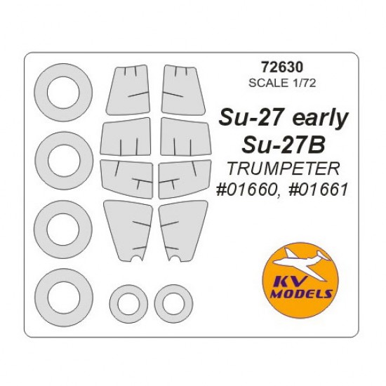 1/72 Su-27 early/Su-27B Masking for Trumpeter #01660, #01661