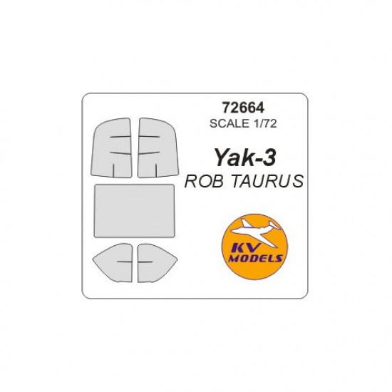 1/72 Yakovlev Yak-3 Masking for Rob Taurus 72074 kit