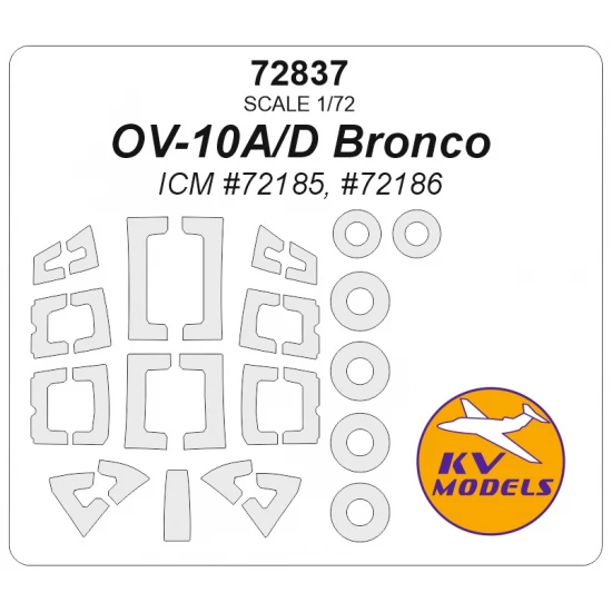 1/72 OV-10A/D Bronco Masks for ICM #72185/72186 (canopies and wheels)