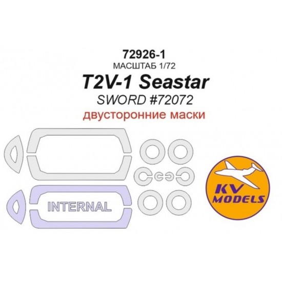 1/72 T2V-1 Seastar Double-sided Masking w/Wheels Masks for Sword #72072