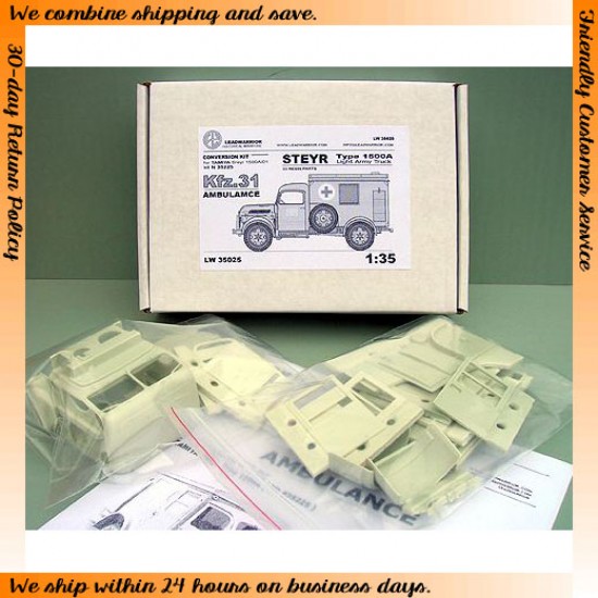 1/35 Steyr Type 1500A Kfz.31 Ambulance Truck Conversion Set for Tamiya kit #35225