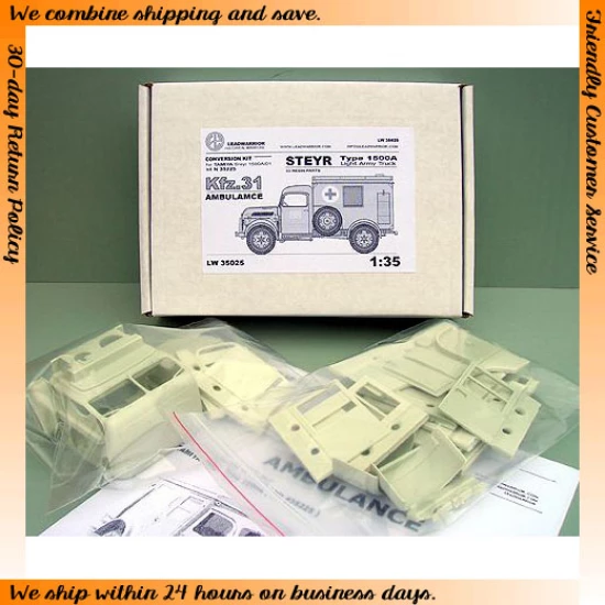 1/35 Steyr Type 1500A Kfz.31 Ambulance Truck Conversion Set for Tamiya kit #35225