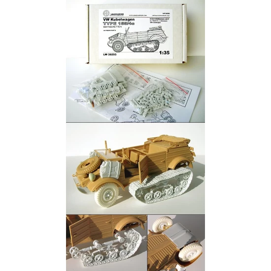 1/35 VW Kubelwagen Typ-155/4C Halftrack Schneeketten Set for Tamiya/Dragon Kubelwagen