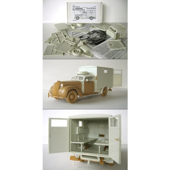 1/35 Opel-Admiral Ambulance Conversion Set with Interior for ICM kit