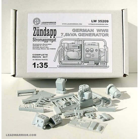 1/35 WWII German Generator Zundapp 7,5kVA Stromaggregat (380/220 V, 11,4 A)
