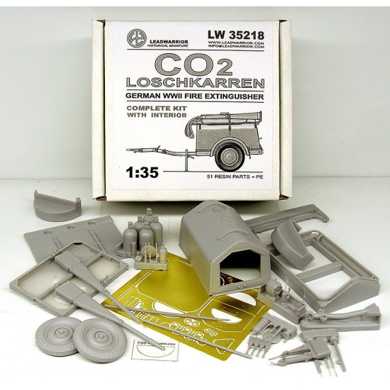 1/35 CO2 Loschkarren Fire Fighting Trailer w/Interrior & Conventional Wheels