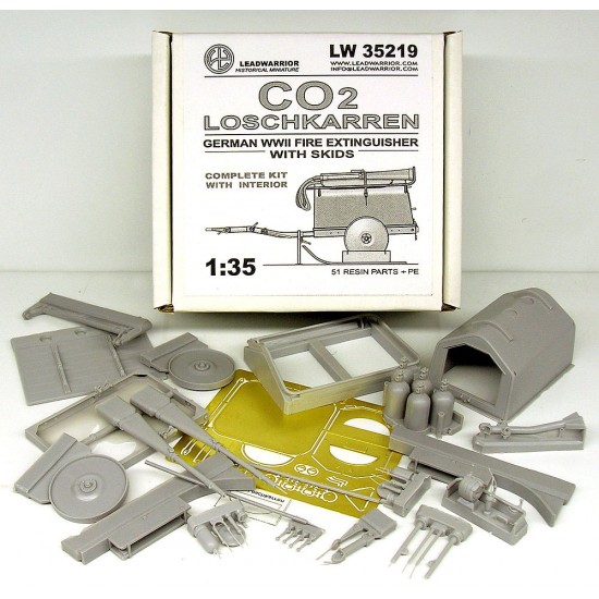 1/35 CO2 Loschkarren Fire Fighting Trailer w/Interrior, Steel Wheels & Skids