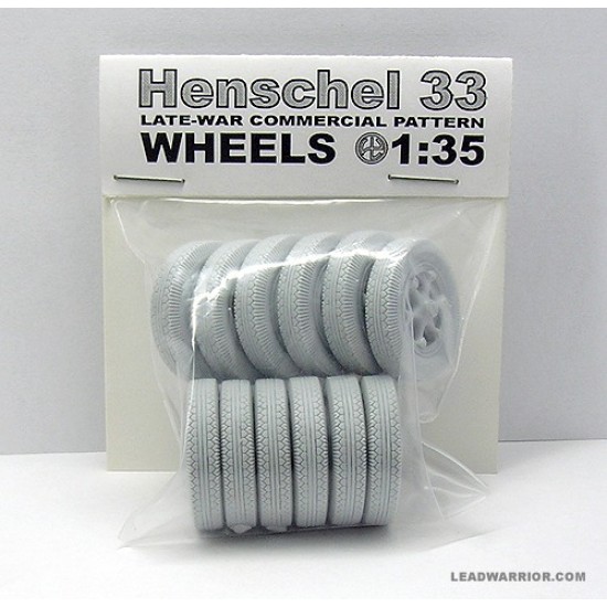 1/35 Henschel 33 Truck Wheels Set (12 wheels, Late-War Type, Road Pattern)