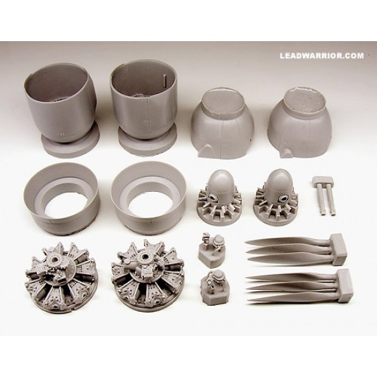 1/48 Junkers Ju88G-1, S-2 BMW801 Engines (Type 1) PAIR for Dragon kit