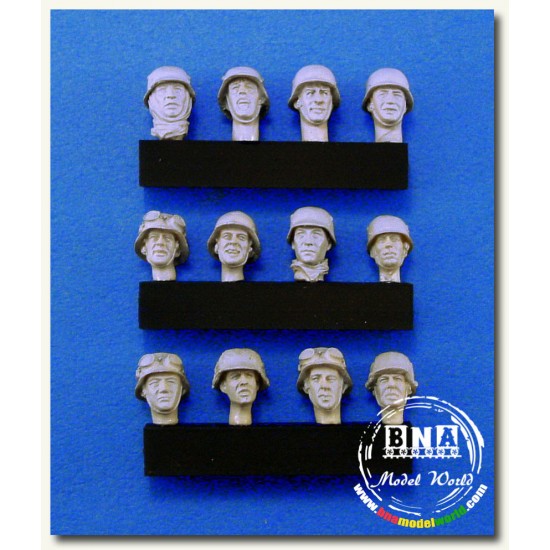 1/35 WWII German Heads set #2 (12pcs)