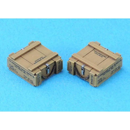 1/35 WWII Mk.2 Wooden Grenade Crate Set (8 Resin Crates)