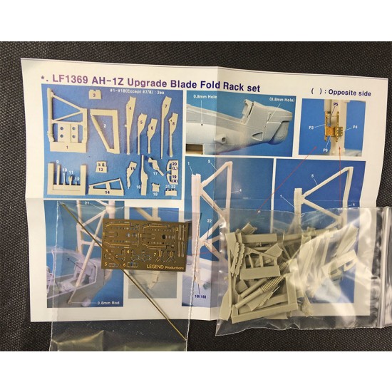 1/35 Bell AH-1Z Upgrade Blade Fold Rack set for Academy kits