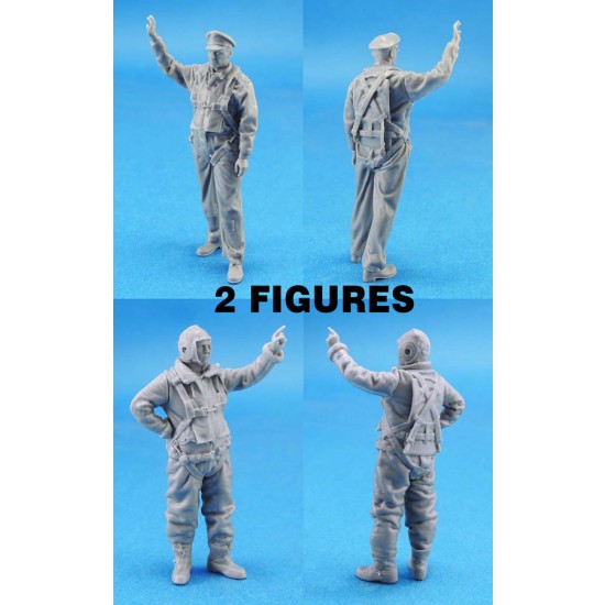 1/32 WWII US Bomber Pilot & Crew on the Ground (2 figures)