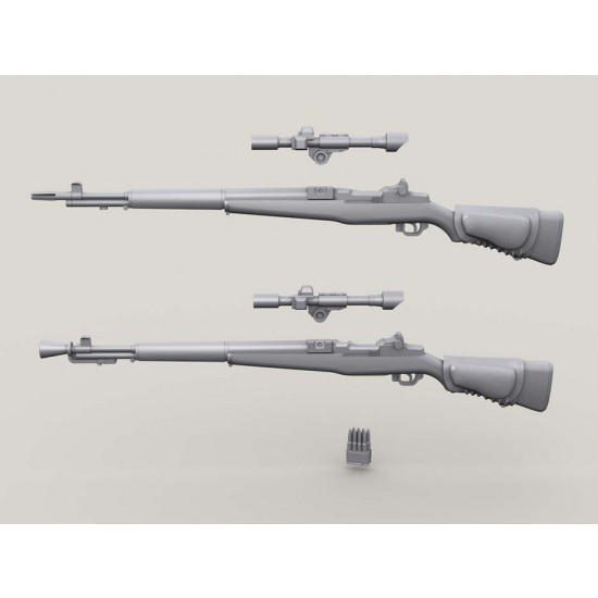 1/35 M1D Sniper Garand set (3x Basic M1D, 2x Flash Hider Version w/5x M84 Scopes)