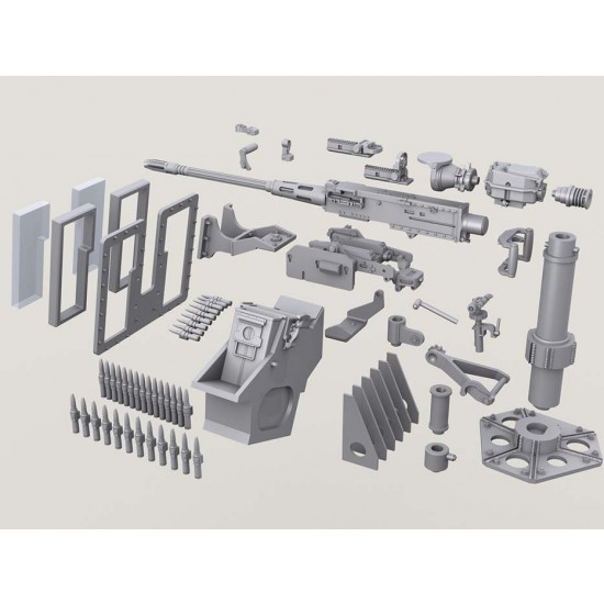 1/35 M3D Dragon HMG on Universal HG Pedestal Mount w/Transparent Gun Shield