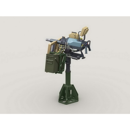 1/35 MK47 Striker 40mm AGL w/LVSII Sight on HG Pedestal Mount w/Transparent Gun Shield