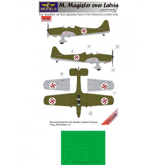 1/72 M. Magister over Latvia Mask for Ark/Eastern Expres/Frog/RS