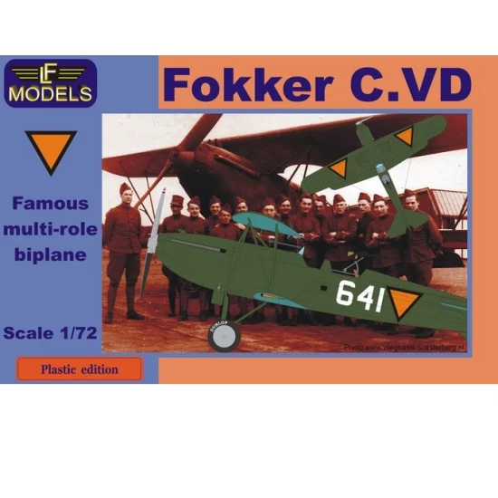 1/72 Fokker C.VD Holland Multi-role Biplane (Decal Options: 641, 614, 596, 619)