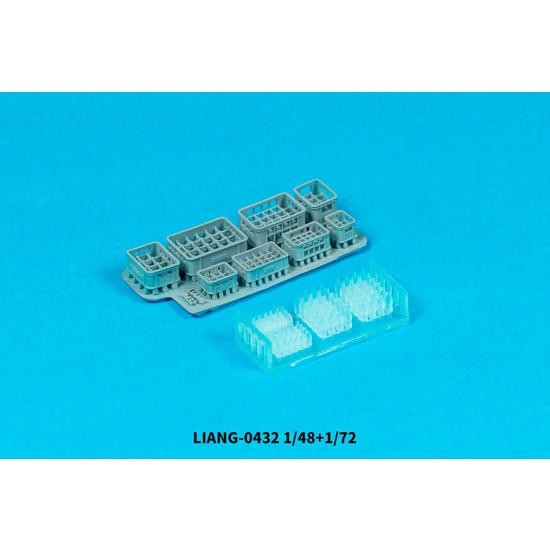1/48 1/72 Modern Beer Soda Bottle Crates x8