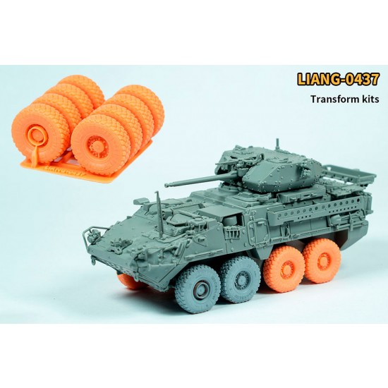 1/72 Stryker M1296 Sagged Wheels for Dragon/Transform