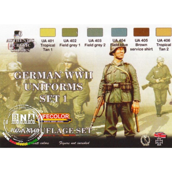 Acrylic Paint Set - WWII German Uniforms 1 (22ml x 6)