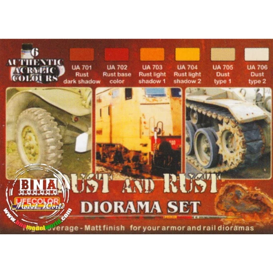 Acrylic Paint Set - Dust and Rust (22ml x 6)