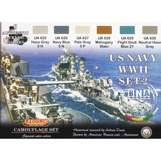 Acrylic Paint Set - WWII US Navy 2 (22ml x 6)