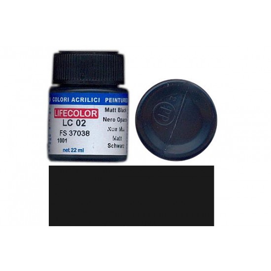 Acrylic Paint - Matt Black (22ml) FS 37038