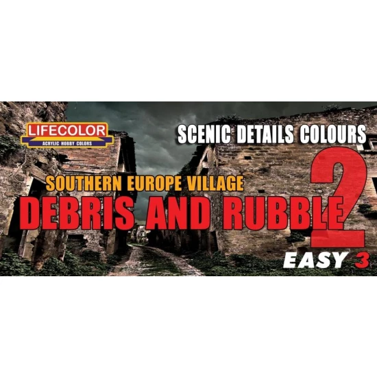 Southern Europe Village Debris and Rubble Vol.2 Scenic Details Colours Paint Set (22ml x3)