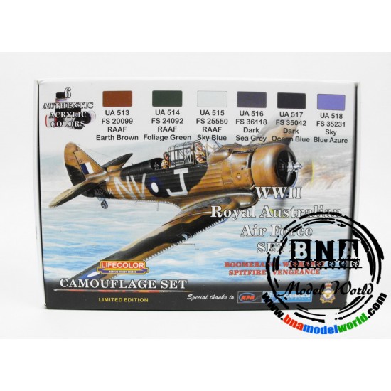 Acrylic Paint Set - WWII Royal Australian Air Force RAAF Set I (6 x 22ml)