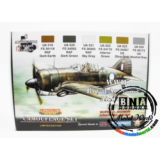 Acrylic Paint Set - WWII Royal Australian Air Force RAAF Set II (6 x 22ml)