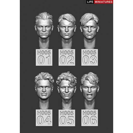 1/35 Bare Heads Set No.2 (6pcs)