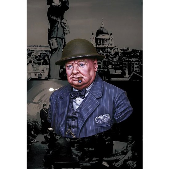 1/10 "Never Surrender" British Prime Minister Winston Churchill Bust