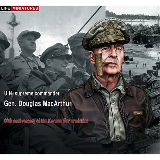 1/10 UN Supreme Commander Gen. Douglas MacArthur Bust