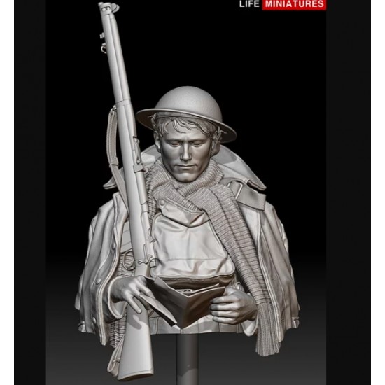 1/10 WWI British Letter To An Unknown Soldier 1916 Bust