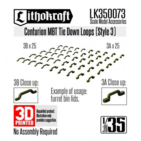 1/35 Centurion MBT Tie Down Loops (Style 3)