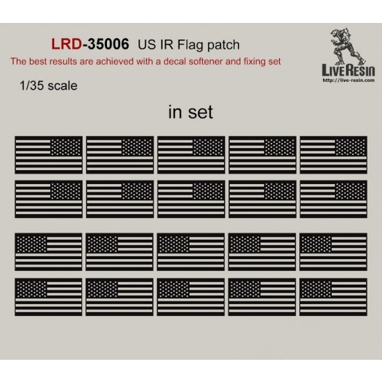 1/35 US IR Flag Patch Decal