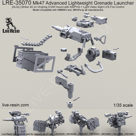1/35 Mk47 Advanced Lightweight Grenade Launcher/ALGL Striker40 on Vinghog ICSW Mount