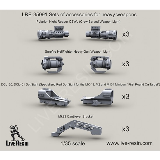 1/35 Accessories for Heavy Weapons - Polarion Night Reaper CSWL, Weapon Light, etc.