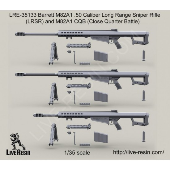 1/35 Barrett M82A1 .50 Caliber Long Range Sniper Rifle (LRSR) and M82A1 CQB