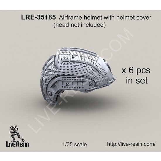 1/35 Airframe Helmet Set with Helmet Cover & without Head (6 sets)