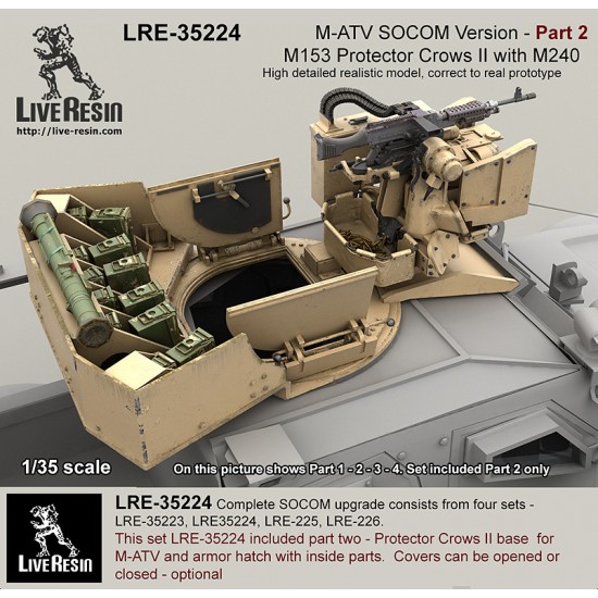1/35 M-ATV SOCOM Version Upgrade Set Pt.2 - Protector Crows II Base for M-ATV&Armour Hatch